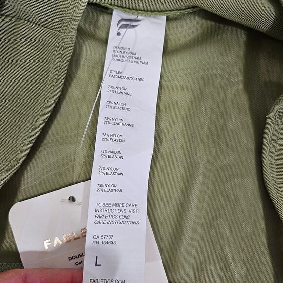 Fabletics Green Double Layer Bra Top *Top Layer Only! - Picture 4 of 5